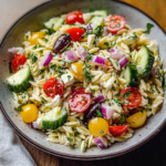 Easy Greek Orzo Pasta Salad: Refreshing Lemon Dressing!