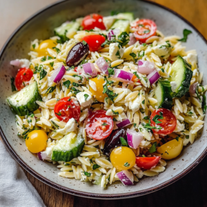 Easy Greek Orzo Pasta Salad: Refreshing Lemon Dressing!