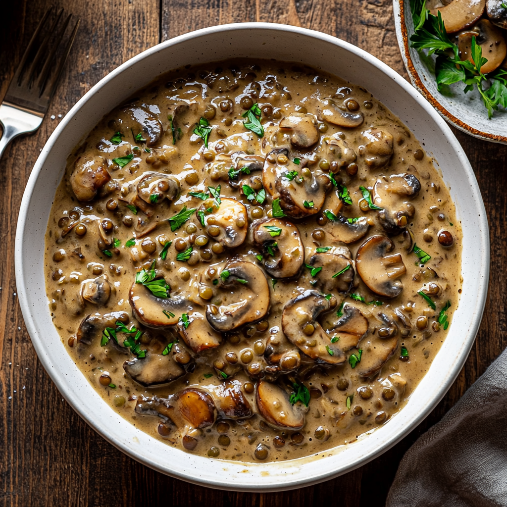 Creamy Lentil Mushroom Stroganoff – A Cozy Plant-Based Comfort Food Recipe