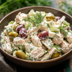Tzatziki Chicken Salad with Olives, Feta, and Dill Recipe
