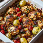 Crispy Mediterranean Chicken Tray Bake