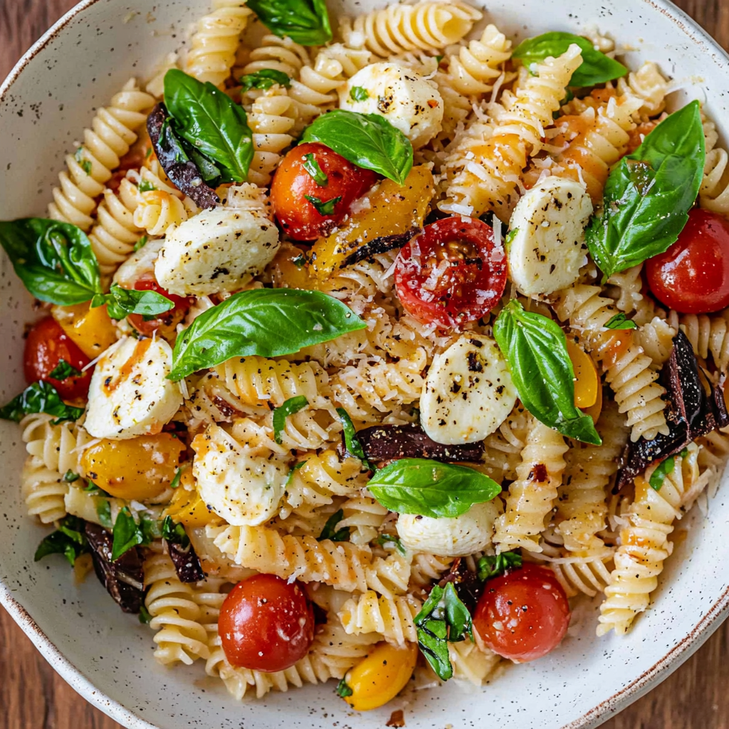 Caprese Pasta Salad Recipe – Fresh Italian-Inspired Dish