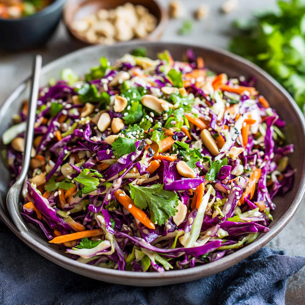 Asian Slaw Recipe with Sesame Ginger Dressing: A Crisp, Flavor-Packed Salad to Brighten Your Plate