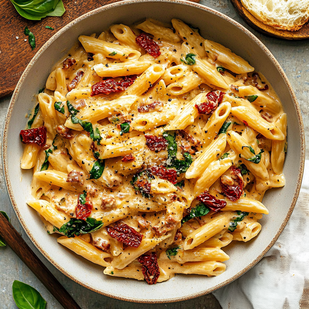 One Pot Creamy Sun-Dried Tomato Pasta