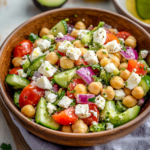 Easy Chickpea Feta Salad | A Greek-Inspired, Healthy & Quick Recipe