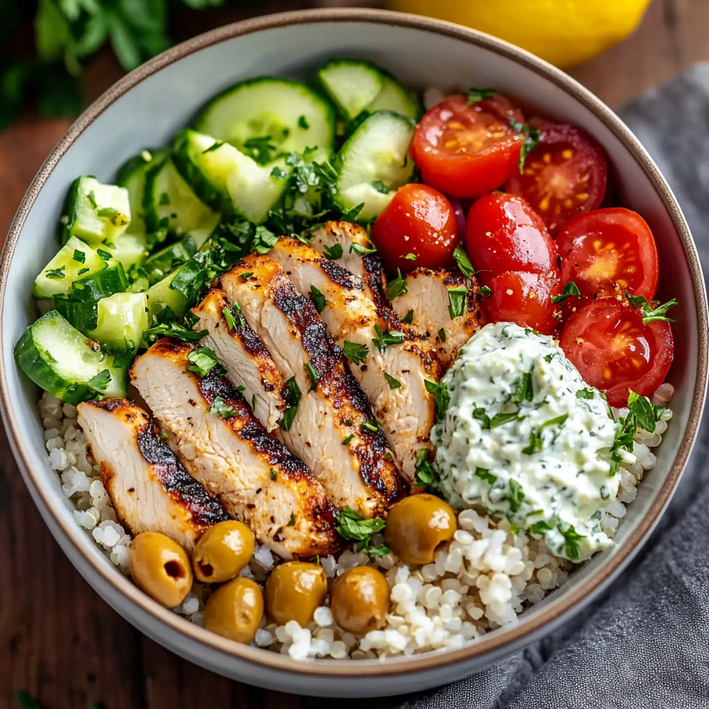 Healthy Greek Chicken Bowl