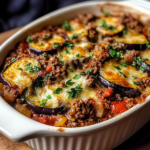Hearty Eggplant Casserole with Ground Beef