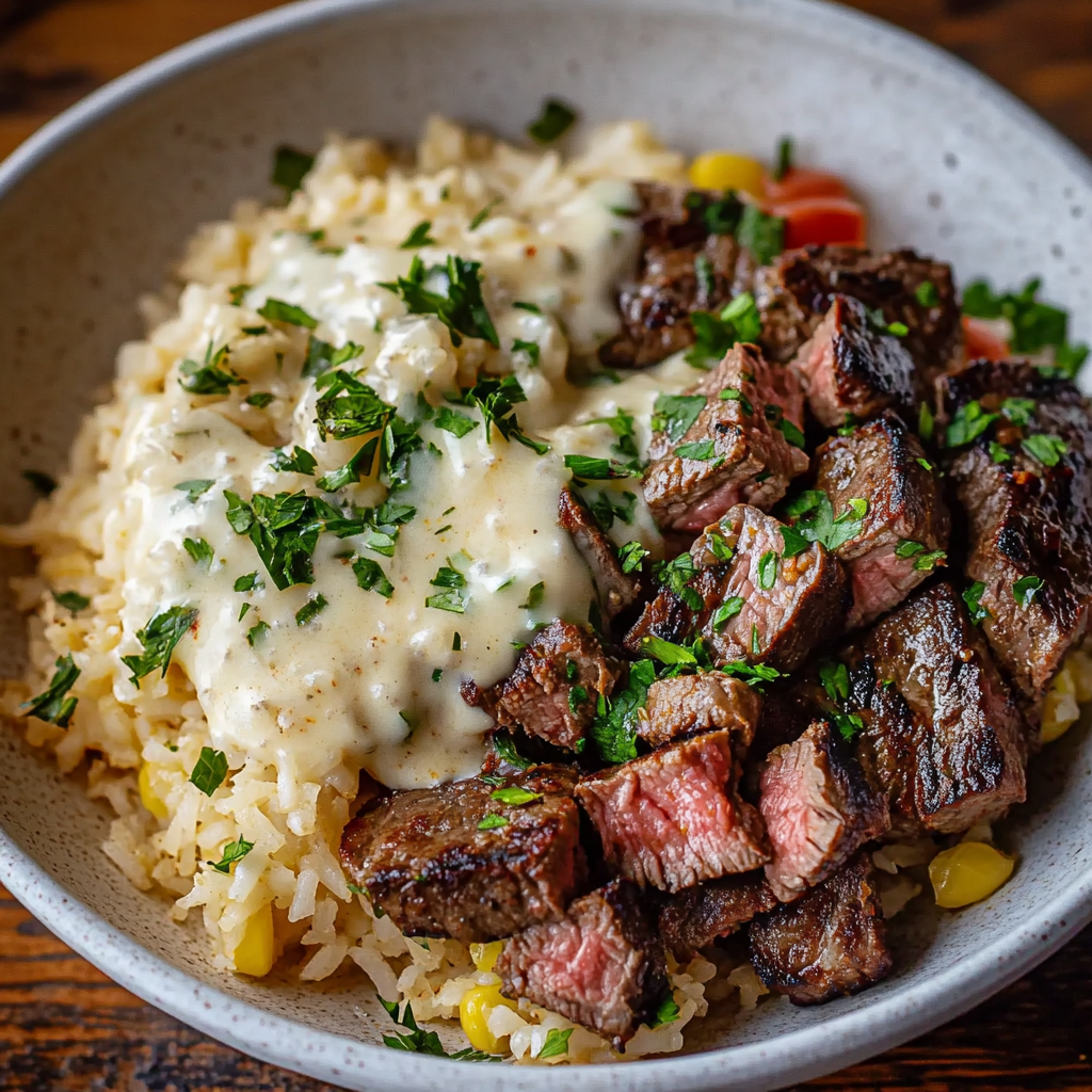 Steak and Queso Rice – A Flavorful Mexican Comfort Food Bowl