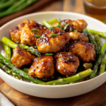 Homemade Honey Mustard Chicken with Asparagus