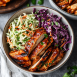 BBQ Chicken Bowls with Healthy Coleslaw