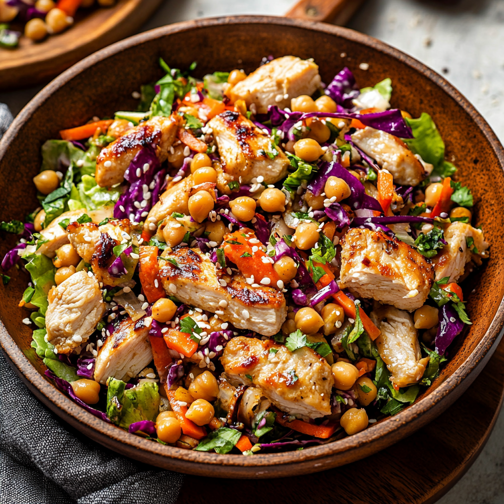 Sesame Chicken and Chickpea Salad: A Flavorful, Healthy Meal for Every Occasion