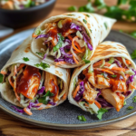 BBQ Chicken Coleslaw Wraps
