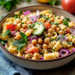 Fresh Mediterranean Chickpea Pasta Salad