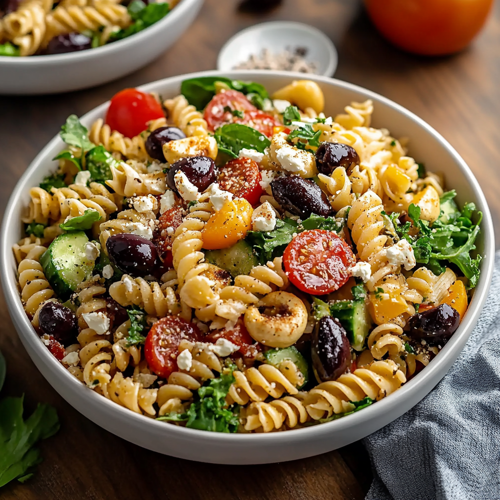 Healthy High Protein Pasta Salad No Mayo