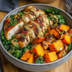 Maple Dijon Chicken Sweet Potato Bowls