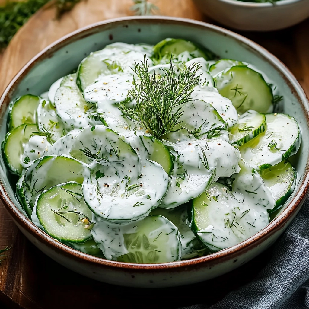 Creamy Cucumber Salad with Fresh Herbs