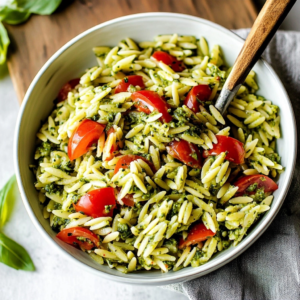 Easy Orzo Salad with Pesto