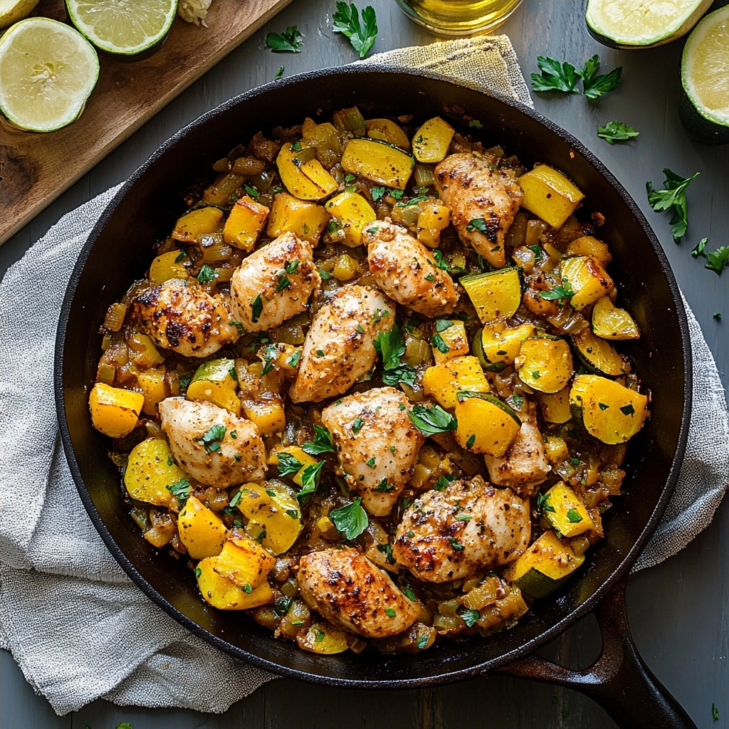 Chicken and Summer Squash Skillet