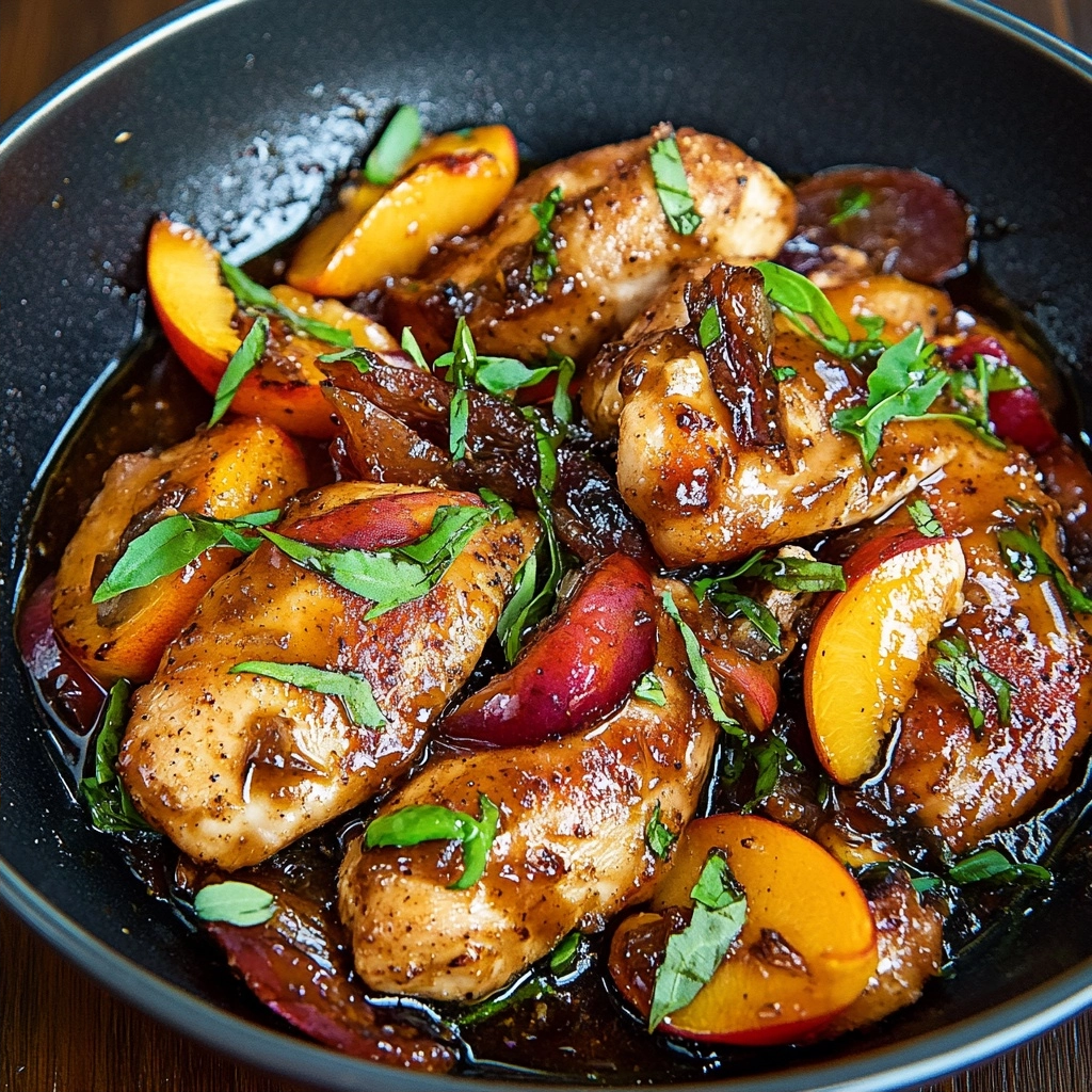 Balsamic Glazed Peach Chicken: A Taste of Summer Sunshine