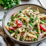 Healthy Tuna Pasta Salad with Peas