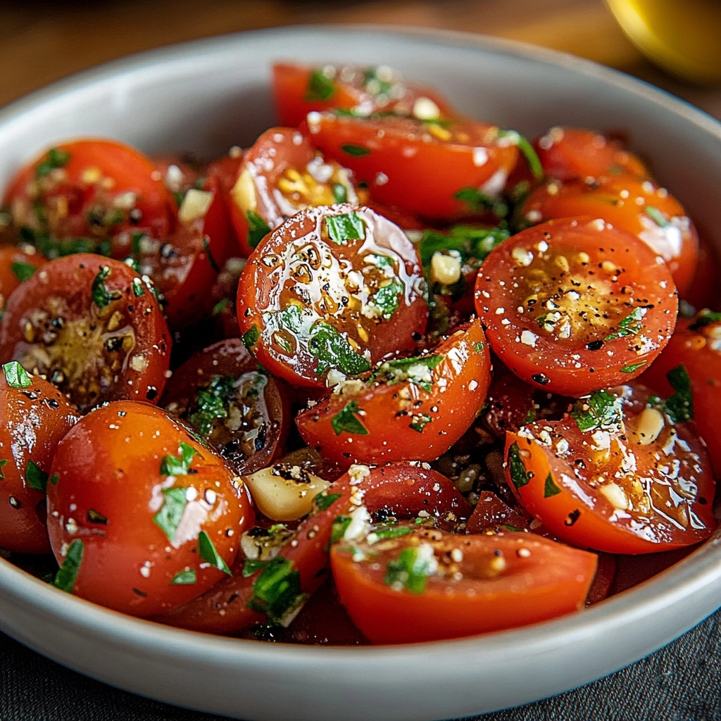 Fresh and Flavorful Tomato Garlic Salad