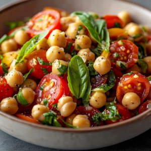 Chickpea Tomato Basil Salad: A Vibrant Taste of Sunshine
