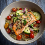 Easy Poached Salmon and Quinoa Salad