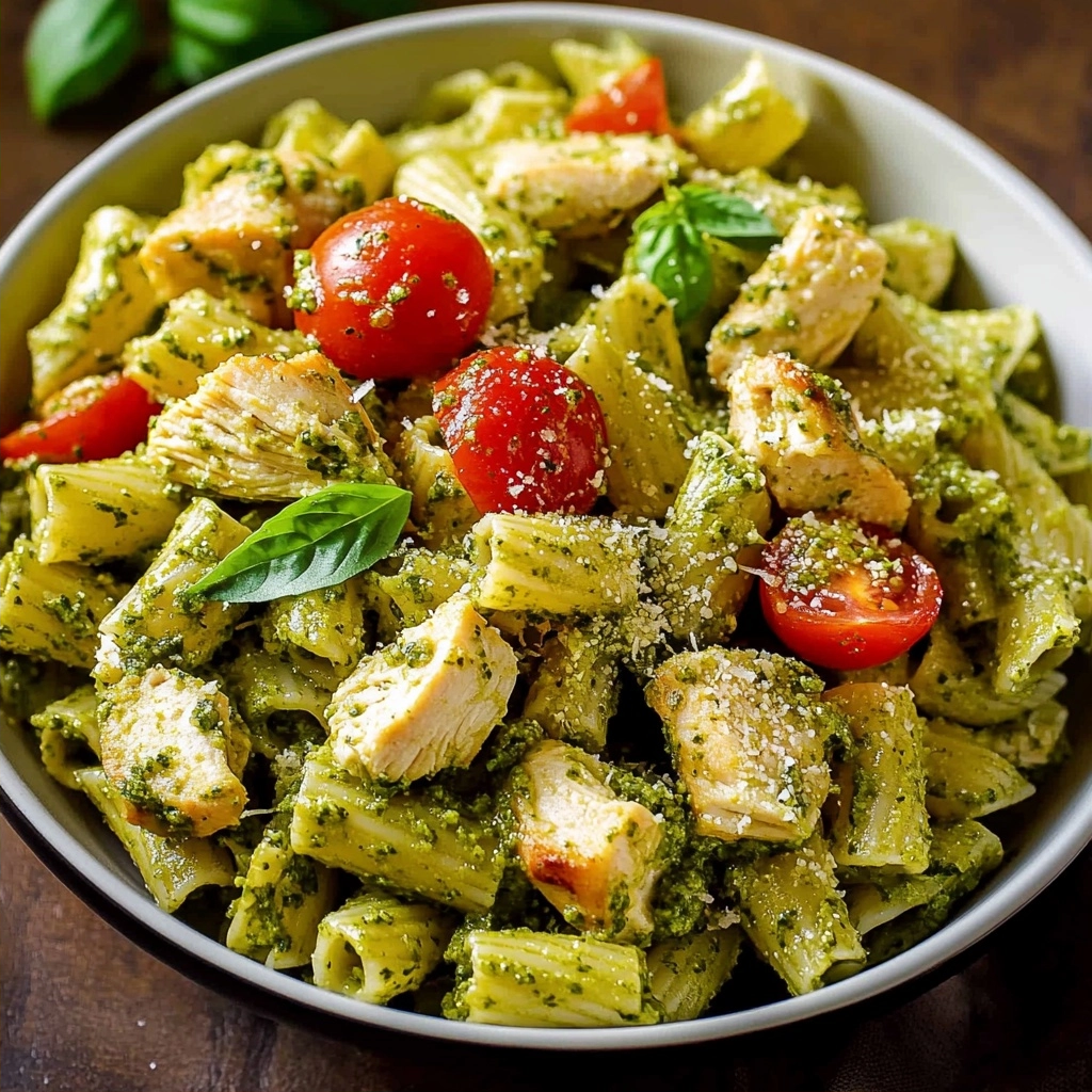 The Best Chicken Pesto Pasta
