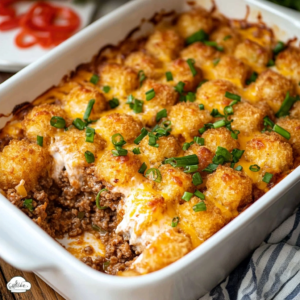 The Best Cheesy Tater Tot Casserole with Ground Beef (Easy Comfort Food!)