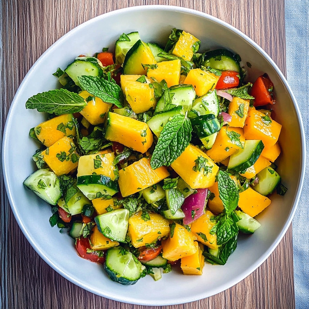 Mango Cucumber Salad with Avocado and Fresh Mint