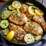 Skillet Lemon Parmesan Chicken with Zucchini