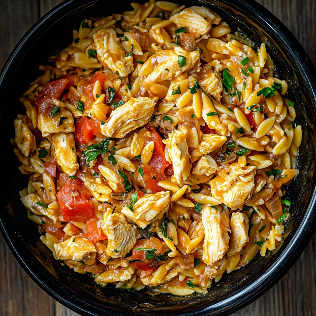 Crockpot Marry Me Chicken Orzo