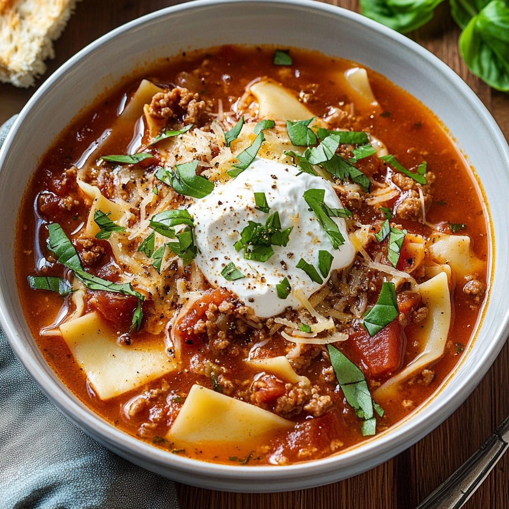Slow Cooker Lasagna Soup