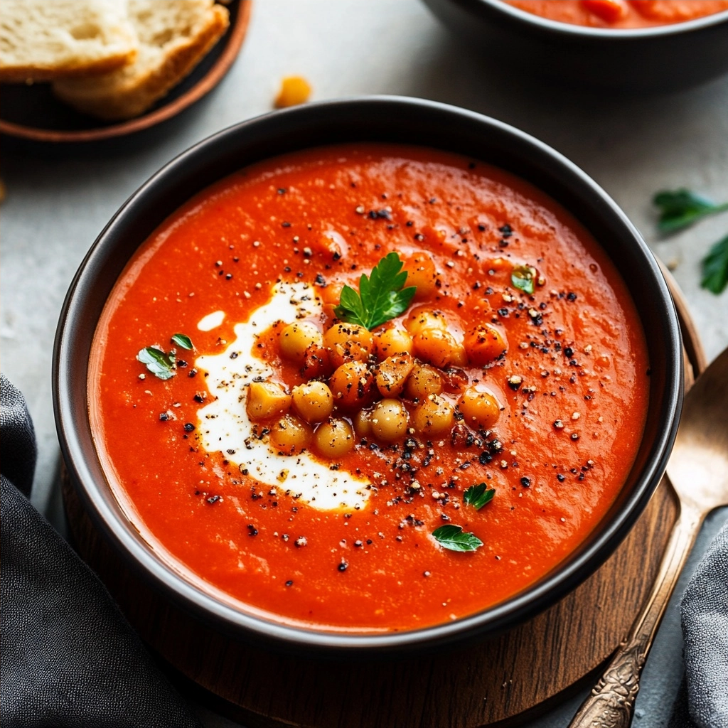 Roasted Red Pepper and Garlic Soup