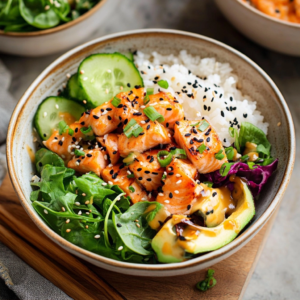 Bang Bang Salmon Rice Bowls