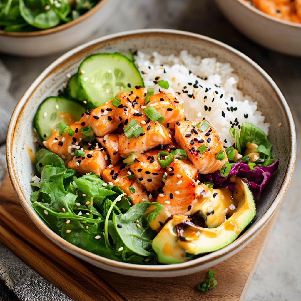 Bang Bang Salmon Rice Bowls