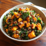 Roasted Butternut Squash Salad with Kale and Quinoa
