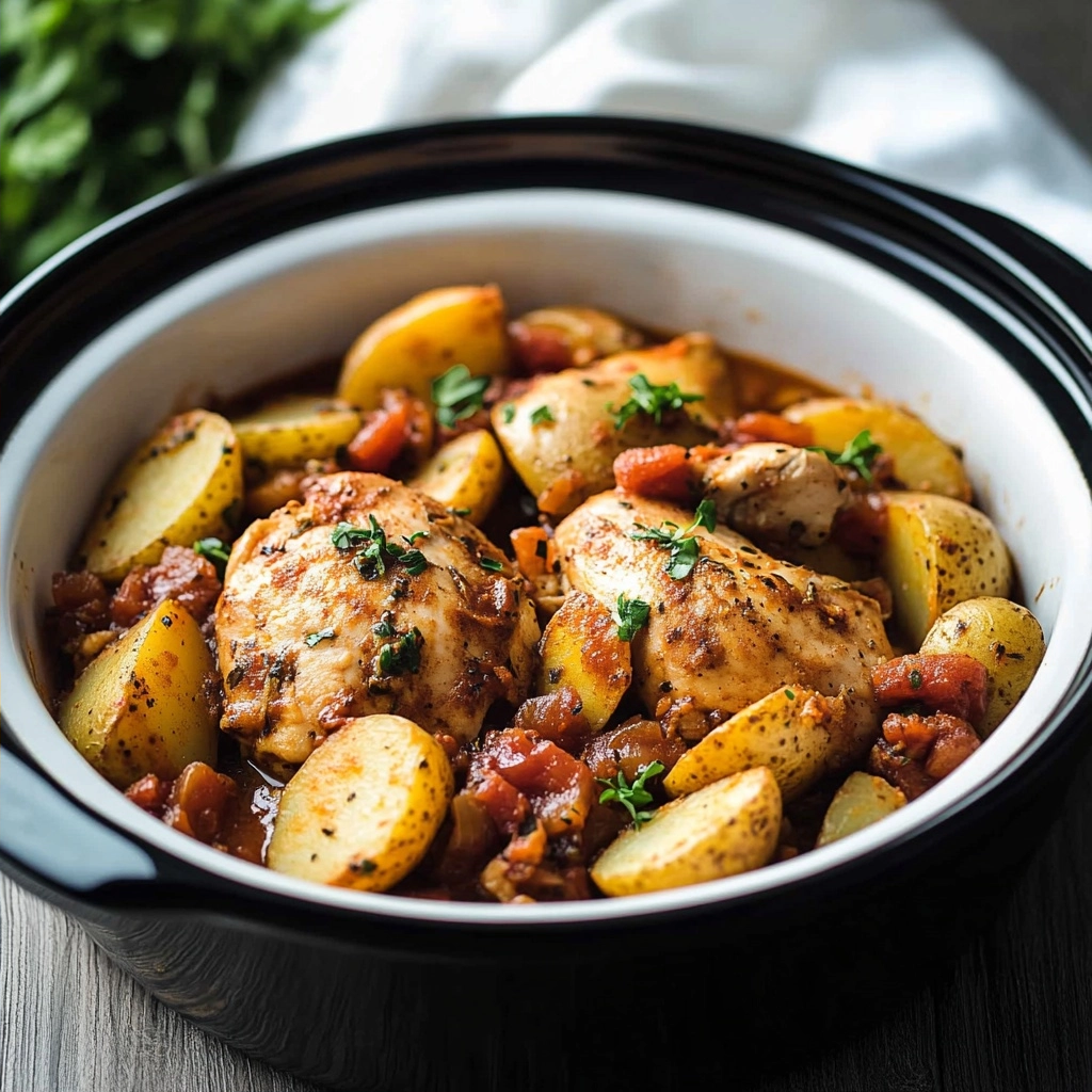 Slow Cooker Italian Chicken & Potatoes