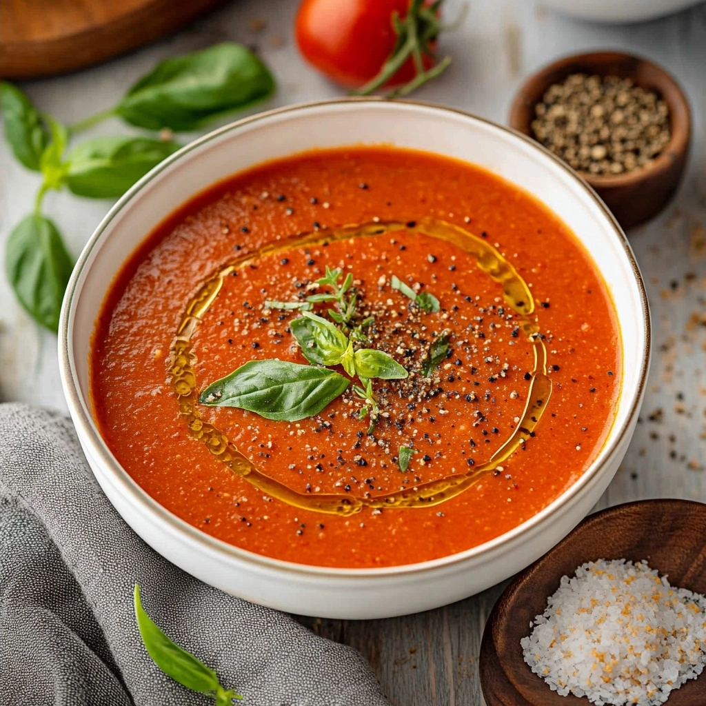 Healthy High Protein Tomato Soup with a Secret Ingredient