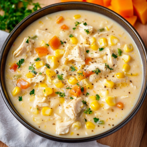 Creamy Crock Pot Chicken Corn Soup