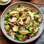 Shaved Brussels Sprout Apple Salad with Pecans