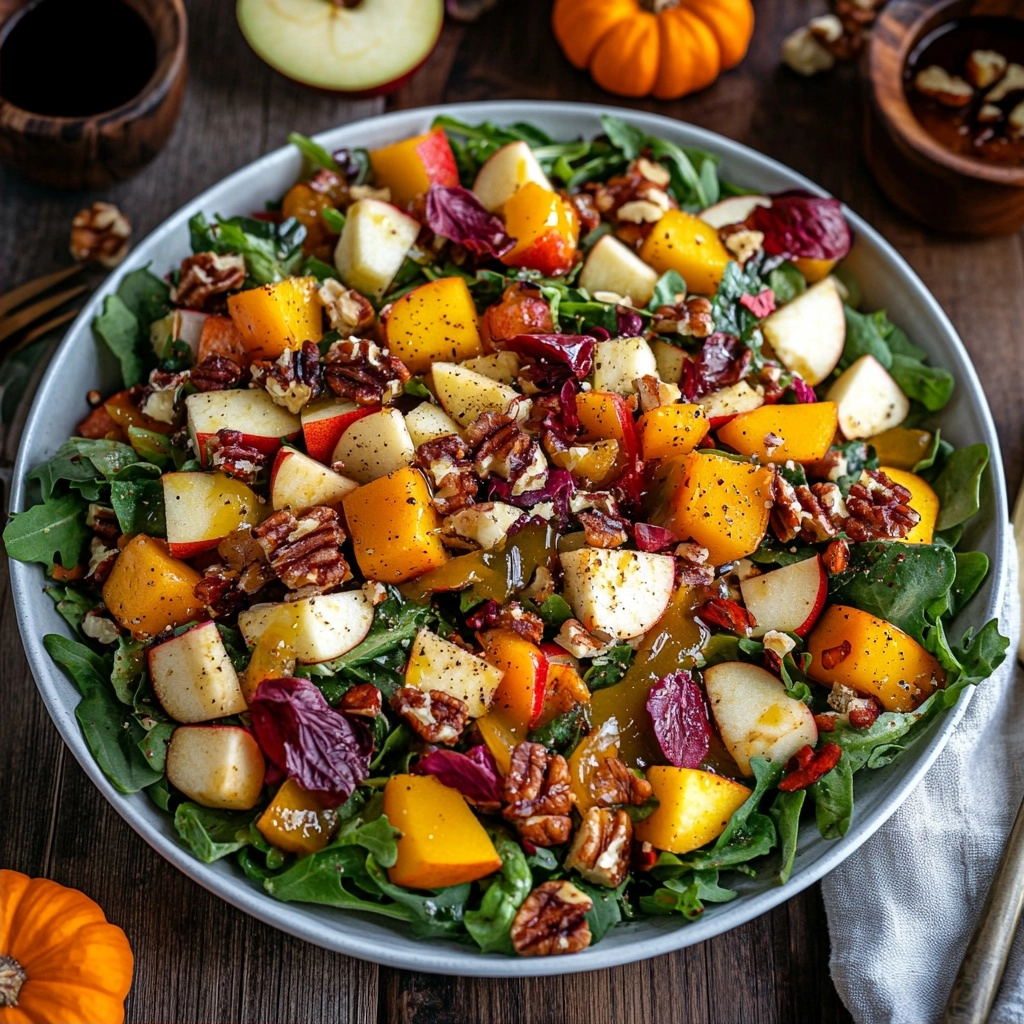 Amazing Fall Harvest Salad with Maple Apple Cider Vinaigrette