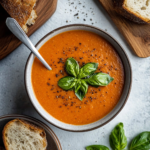 Creamy Roasted Tomato Basil Soup (Dairy Free)