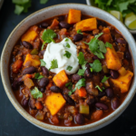 Sweet Potato and Black Bean Chili (Slow Cooker)