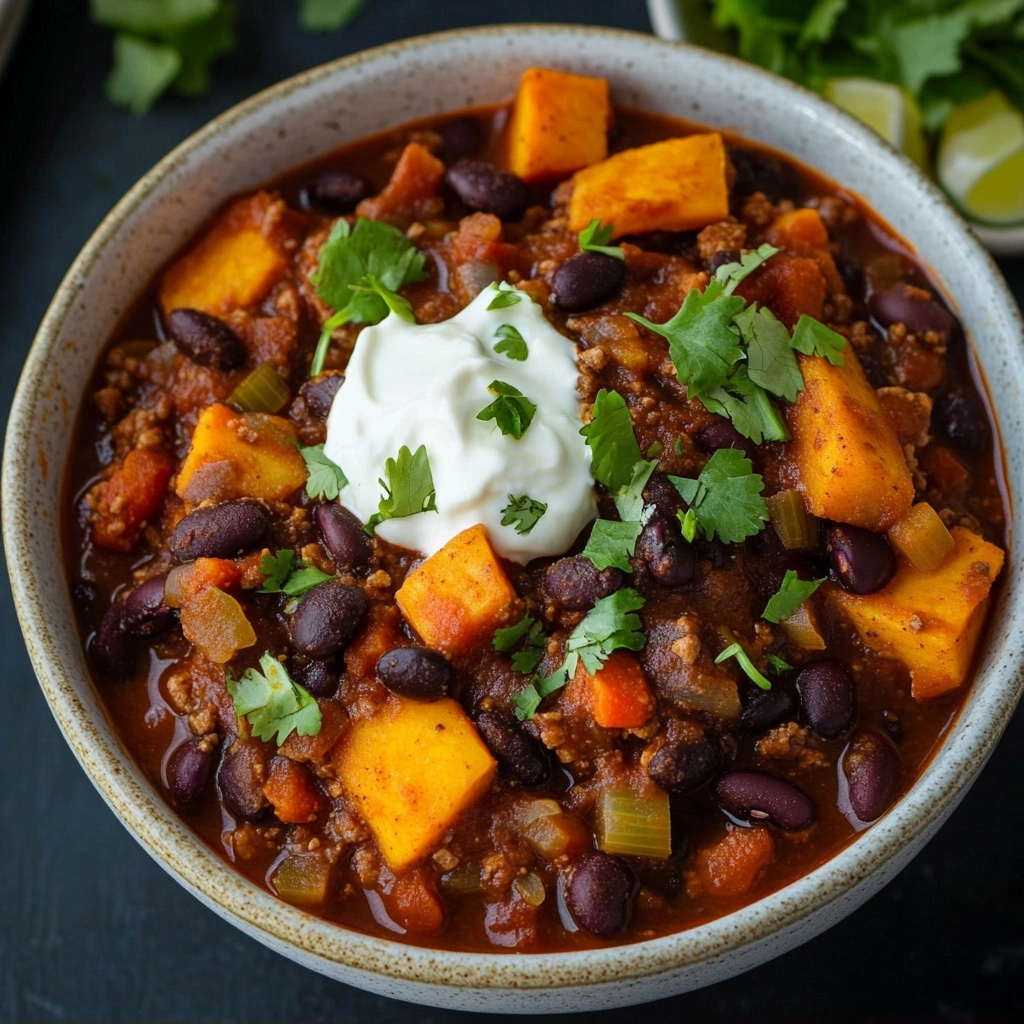 Sweet Potato and Black Bean Chili (Slow Cooker)