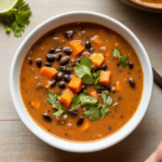 Chipotle Black Bean & Sweet Potato Soup | Vegan