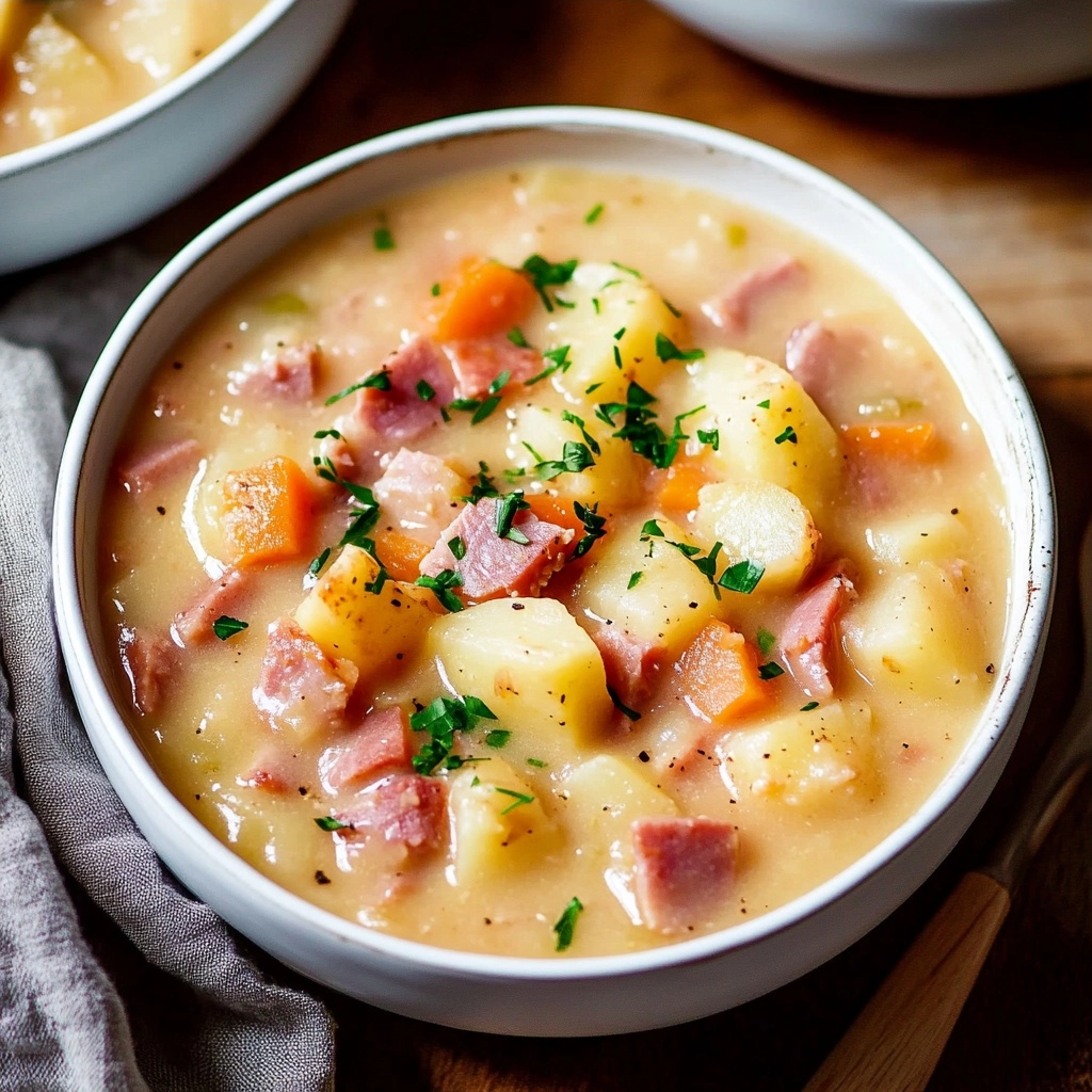 Slow Cooker Ham and Potato Soup