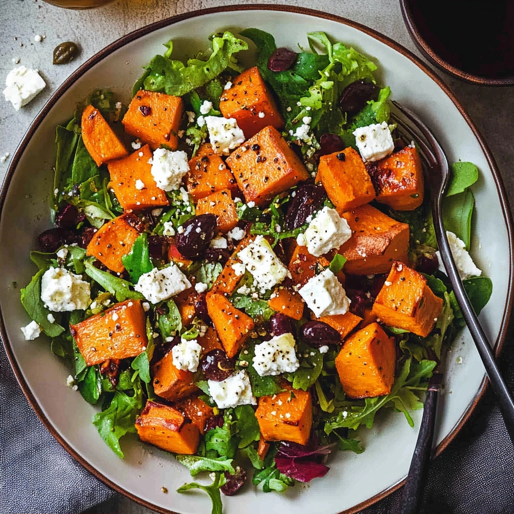 Roasted Sweet Potato and Feta Salad