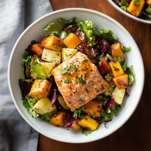 Harvest Maple Mustard Salmon Salad Recipe