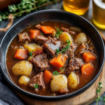 Crockpot Beef Stew with Beer and Horseradish